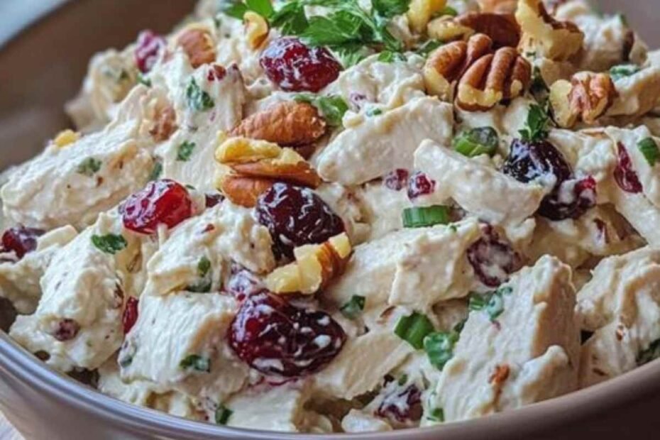 Ensalada de Pollo con Arándanos y Nueces! Combinación Perfecta