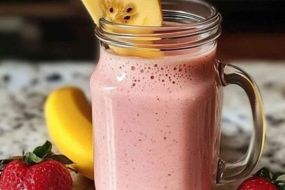 Batido Saludable de Manzana, Fresa y Plátano! Nutrición Frescura