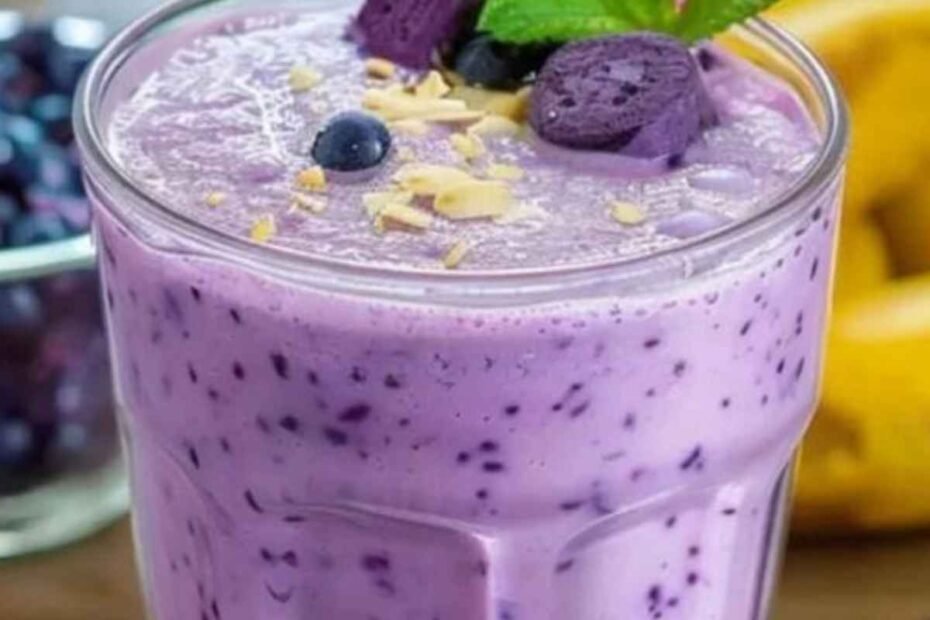Batido de Plátano y Arándanos! Saludable, Delicioso y Refrescante