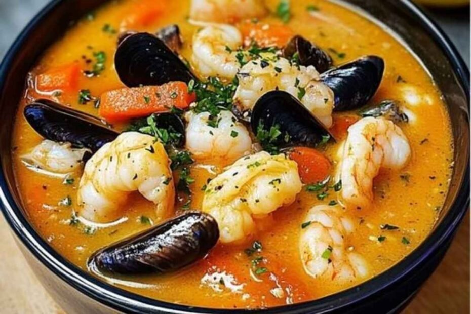 Deléitate con la Tradicional Crema de Mariscos
