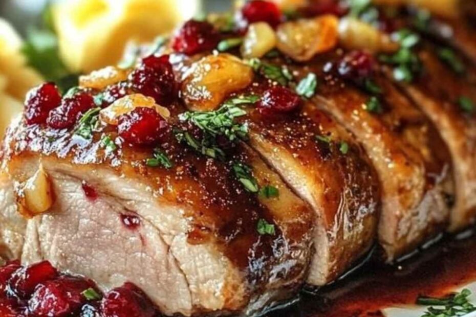 Lomo de Cerdo con Arándanos y Mostaza Dijon! Una Delicia