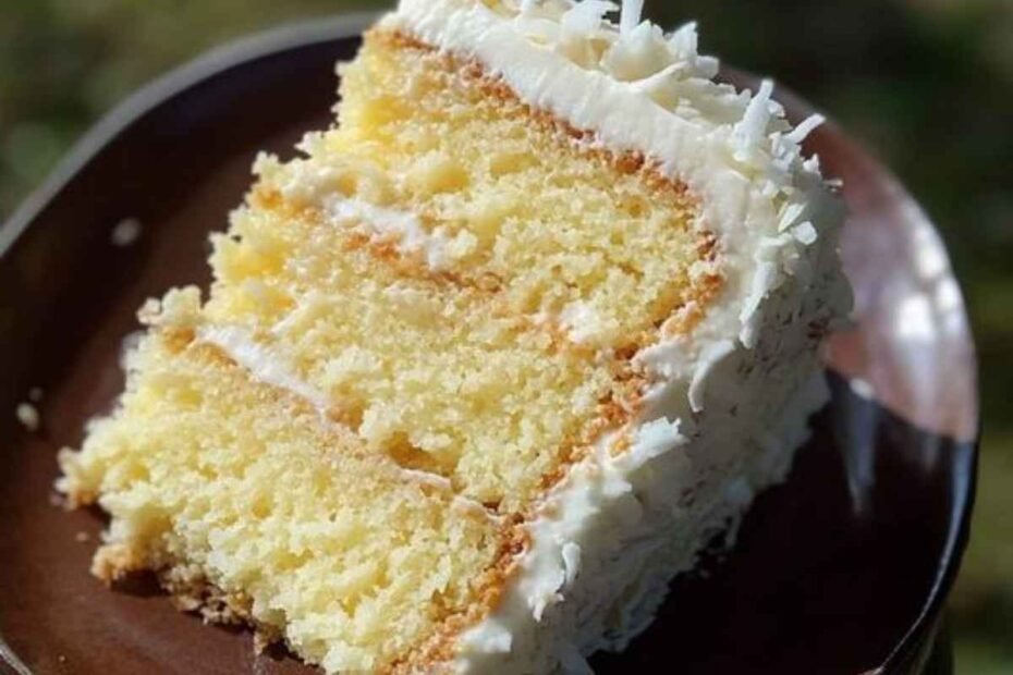 Pastel de Vainilla con Coco! Postre Tropical que Encanta a Todos