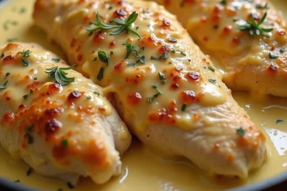 Pechuga de Pollo en Salsa de Queso! Cremoso y Confortante