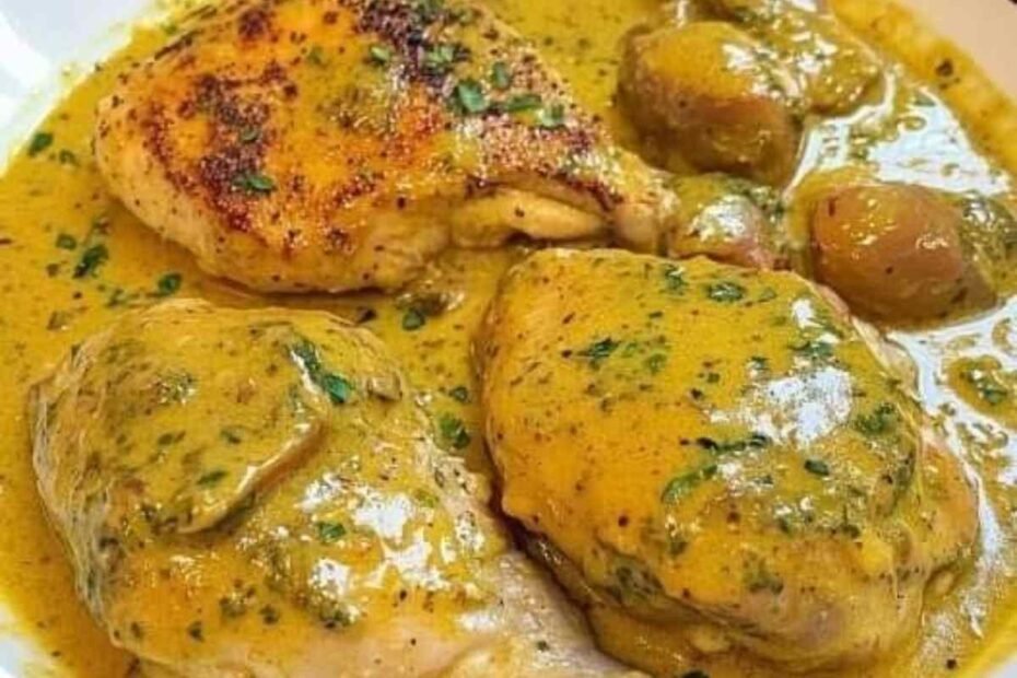 Pollo a la Mostaza Cremoso y Sabroso