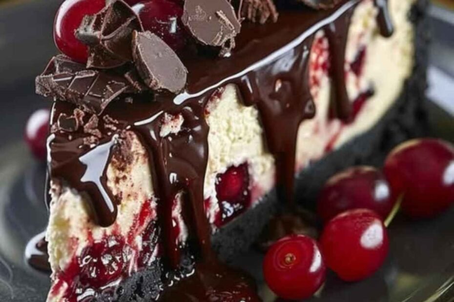 Sinfonía de Tarta de Queso del Bosque Negro! Elegante y Sofisticado