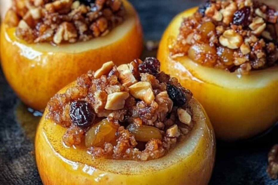 Manzanas Rellenas de Frutos Secos! Postre Saludable y Tradicional para Toda Ocasión