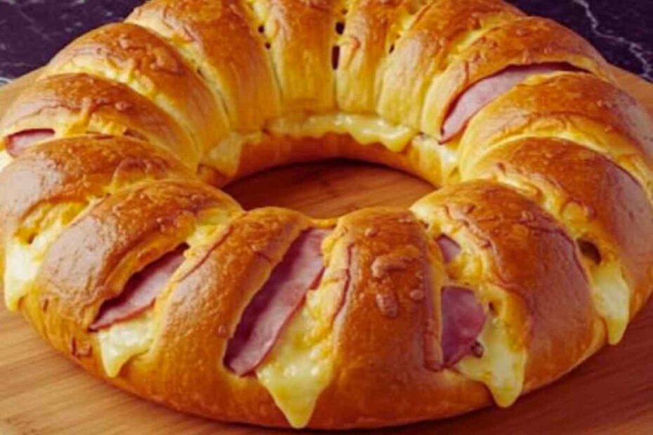 Pan de Rosca Relleno de Jamón y Queso
